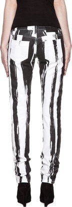 McQ Black & White Lacquered Skinny Jean