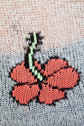 Wildfox Couture Lenon Tangerine Hibiscus Pullover