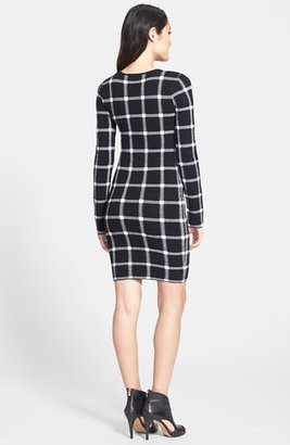 Nordstrom FELICITY & COCO Check Body-Con Sweater Dress Exclusive)
