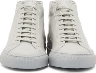 Woman by Common Projects SSENSE Exclusive Grey Nappa Leather Achilles Sneakers