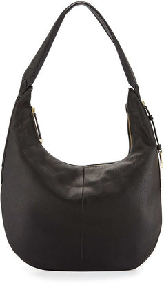 Halston Leather Slouch Hobo Bag, Black
