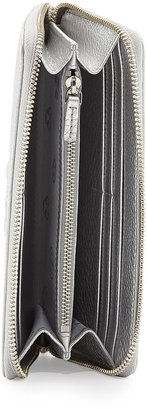 Tory Burch Thea Continental Zip Wallet, Silver