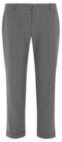 Dorothy Perkins Womens Petite check cuff trousers- Grey