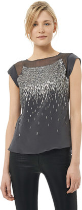 Rebecca Taylor Ombre Beaded Top