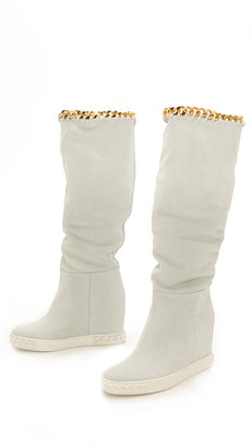 Casadei Chain Fold Over Boots
