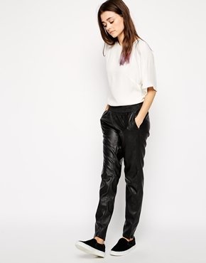 Blank NYC Skinny Faux Leather Trousers - Blacked out