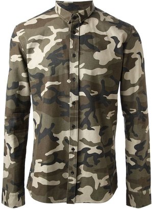 Balmain camouflage print shirt