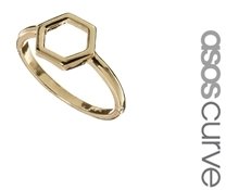 ASOS CURVE Open Hexagon Ring
