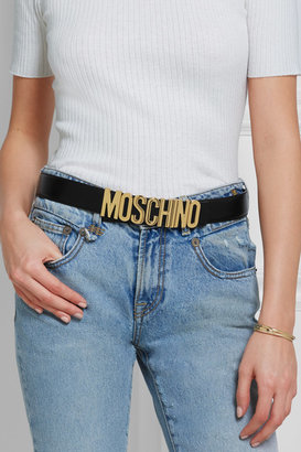 Moschino Olivia Embellished Patent-leather Belt - Black