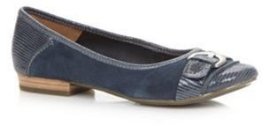 Clarks Navy 'Henderson Ice' suede leather pumps