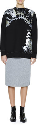 Marni Back-Flounce Bonded Jersey Skirt