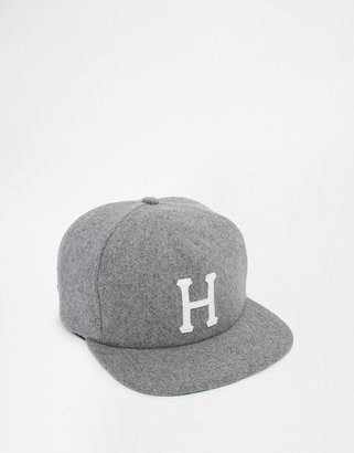 HUF Reflective Logo Strapback Cap - Grey