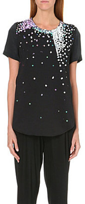 3.1 Phillip Lim Embellished silk and cotton top