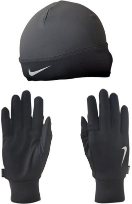 Nike Mens Running Dri-Fit Gloves and Beanie Set