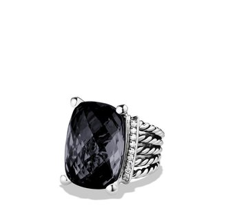 David Yurman Wheaton Ring with Black Onyx and Diamonds