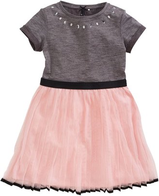 Next Grey Jewel Neck Pleat Skirt Dress (3-16yrs)