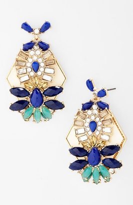 Cara Multi Jeweled Pendant Earrings
