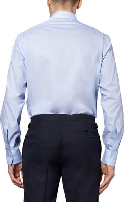 Charvet Blue Gingham Check Cotton Shirt