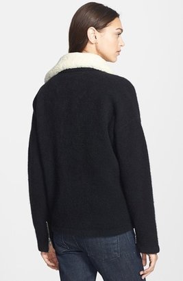 Theory 'Hex' Genuine Shearling Collar Jacket