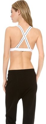 Alexander Wang T by Sandwashed Bra with Crisscross Back