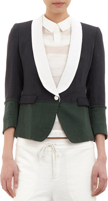 Band Of Outsiders Colorblock One-Button Jacket