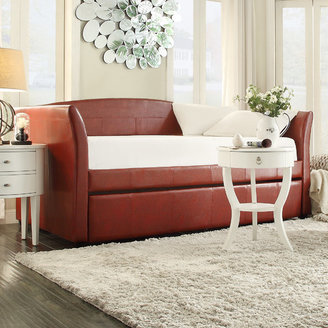 Kingstown Home Cataleya Daybed with Trundle in Wine Red
