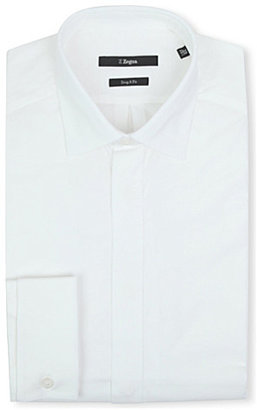 Z Zegna 2264 Z Zegna Contrast-trim double-cuff cotton shirt - for Men