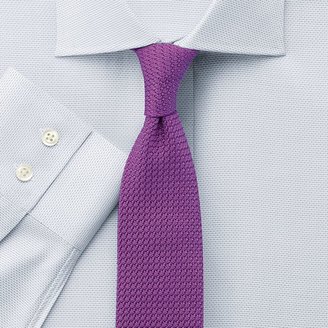 Charles Tyrwhitt Grey dobby texture modern luxury slim fit shirt