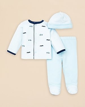 Little Me Infant Boys' Car Schiffli Take Me Home Jacket & Footed Pants Set - Sizes 0-9 Months
