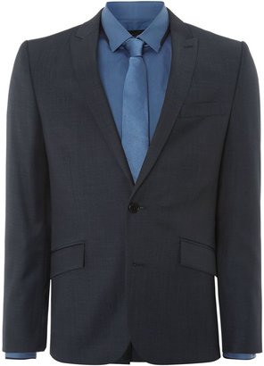 Kenneth Cole Men's Christopher pindot peak lapel slim suit jacket