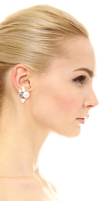Adia Kibur Crystal & Imitation Pearl Stud Earrings
