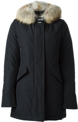 Woolrich trimmed hoodie padded parka