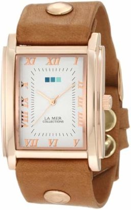 La Mer Women's LMHOZ5002 Oversize Square Collection Sand Oversize Square Watch