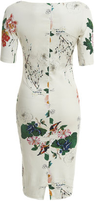 AX Paris Japanese Print 3/4 Sleeve Dress