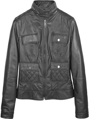Forzieri Black Motorcycle Leather Jacket