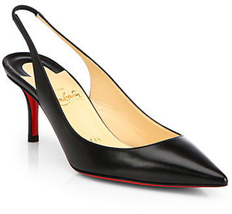 Christian Louboutin Apostrophy Kid Leather Slingback Pumps