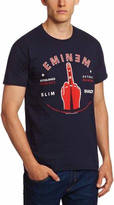 Bravado Eminem - Detriot Finger Men's T-Shirt Navy Blue Medium