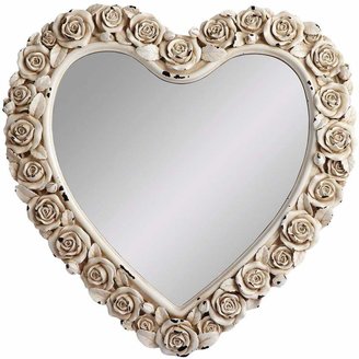Gallery Heart Shaped Mirror with Rose Detail