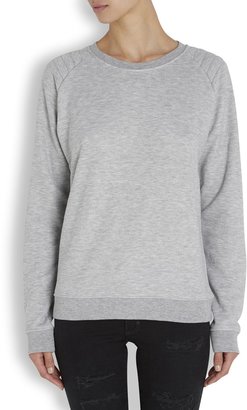 Zoe Karssen Grey quilted cotton blend sweatshirt
