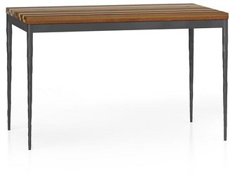 Crate & Barrel Reclaimed Wood Top/ Hammered Base 48x28 Dining Table