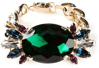 Anton Heunis large oval crystal cluster bracelet