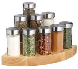 Master Class Wooden nine jar corner spice rack
