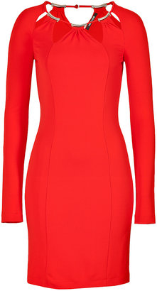 Roberto Cavalli Jersey Embellished Collar Dress Gr. 34