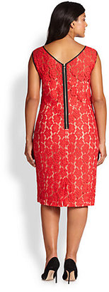 ABS by Allen Schwartz ABS, Sizes 14-24 Sleeveless Lace Sheath Dress