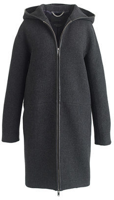 J.Crew Petite stadium-cloth hooded zip coat