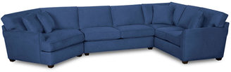Asstd National Brand Fabric Possibilities Sharkfin-Arm 3-pc.Left-Arm Corner Sofa Sectional