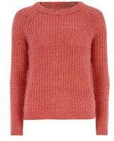 Dorothy Perkins Womens Pink twisted stitch knit jumper- Coral