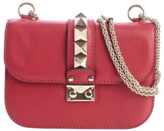 Valentino red leather studded 'Rockstud' shoulder bag