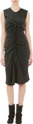 Isabel Marant Ruched Silk Georgette Humy Dress