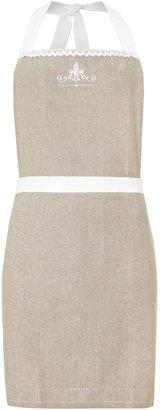 House of Fraser Shabby Chic Ticking Stripe apron with embroidery